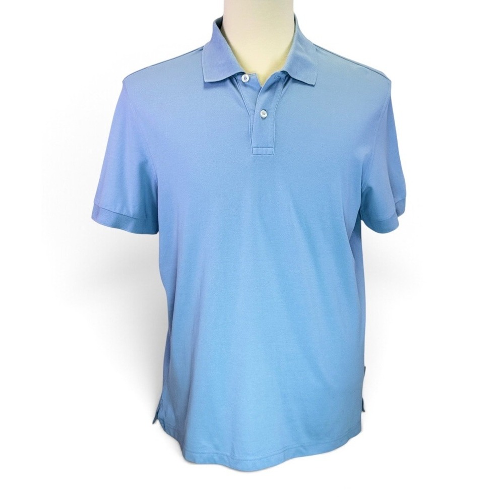 BOSS Hugo Boss Blue Pima Cotton Polo Short Sleeve Regular Fit Men’s Size XL